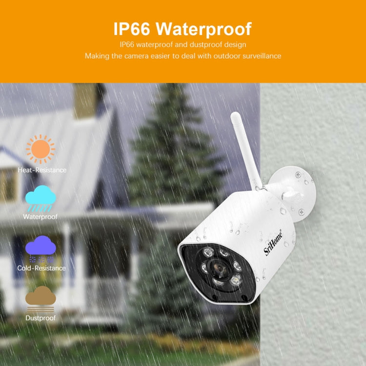 SriHome SH034C 4.0MP AI Humanoid Tracking WiFi Outdoor Surveillance Camera(EU Plug) - Security by SriHome | Online Shopping UK | buy2fix