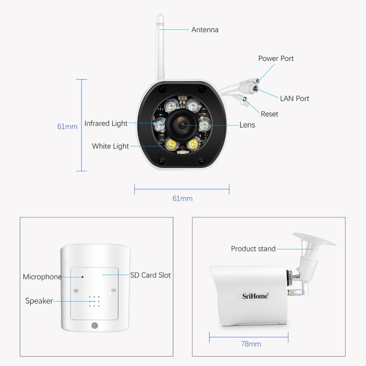 SriHome SH034C 4.0MP AI Humanoid Tracking WiFi Outdoor Surveillance Camera(US Plug) - Security by SriHome | Online Shopping UK | buy2fix