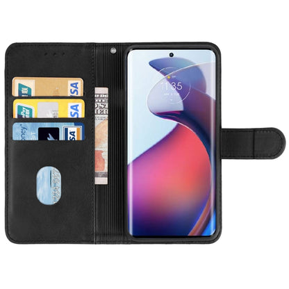 For Motorola Moto G72 Leather Phone Case(Black) - Motorola Cases by buy2fix | Online Shopping UK | buy2fix