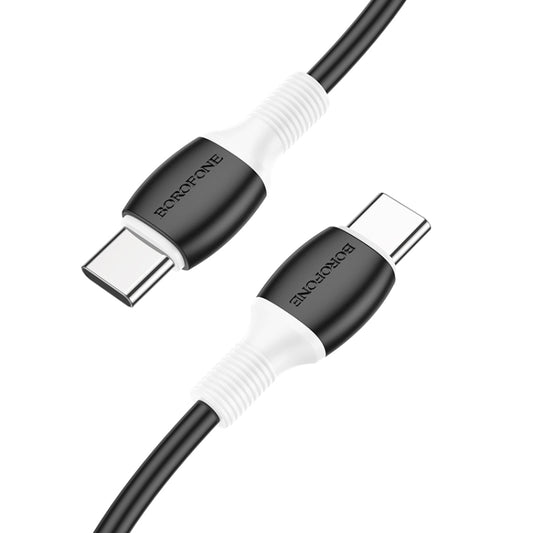 Borofone BX84 1m 60W USB-C / Type-C to Type-C Rise Charging Data Cable(Black) -  by Borofone | Online Shopping UK | buy2fix