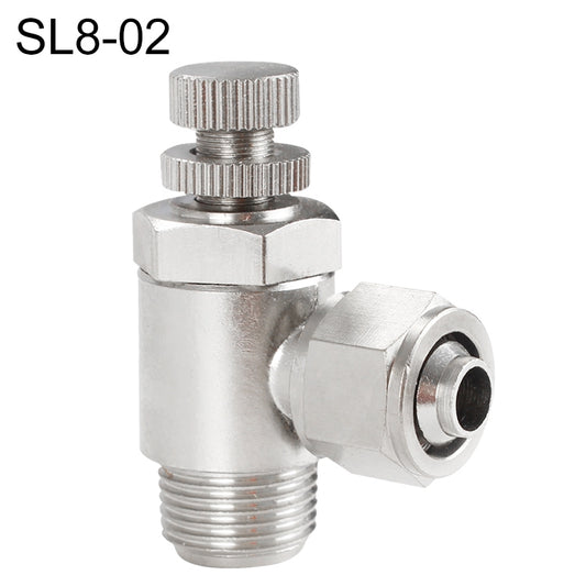 SL8-02 LAIZE Nickel Plated Copper Trachea Quick Fitting Throttle Valve Lock Female Connector - Interface Series by LAIZE | Online Shopping UK | buy2fix