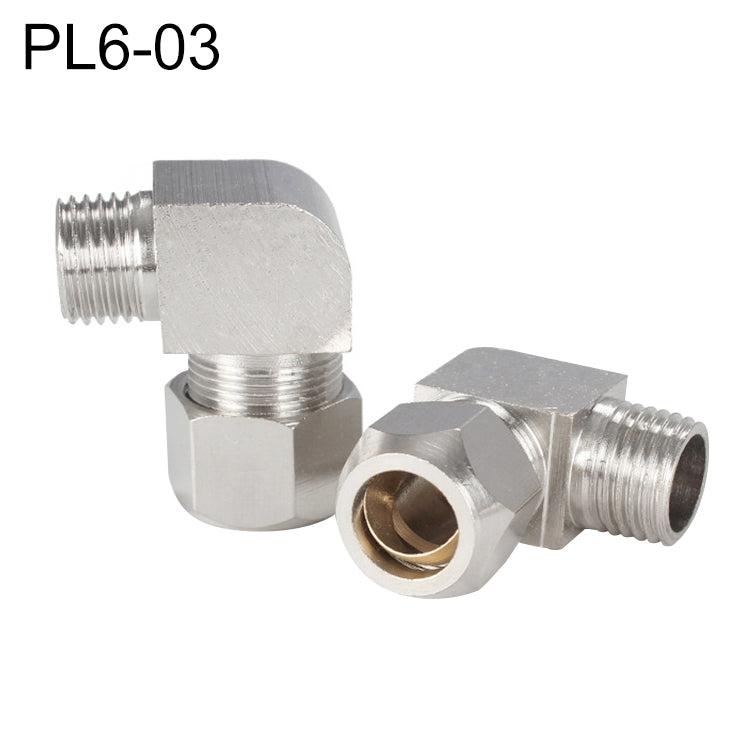 PL6-03 LAIZE Nickel Plated Copper Reducer Elbow Pneumatic Quick Fitting Connector -  by LAIZE | Online Shopping UK | buy2fix