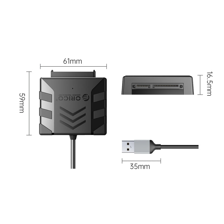 ORICO UTS1 USB 3.0 2.5-inch SATA HDD Adapter with 12V 2A Power Adapter, Cable Length:1m(EU Plug) - USB to IDE / SATA by ORICO | Online Shopping UK | buy2fix