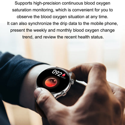 Ochstin 5HK8 Pro 1.36 inch Round Screen Blood Oxygen Blood Pressure Monitoring Bluetooth Smart Watch, Strap:Silicone(Silver) - Smart Watches by OCHSTIN | Online Shopping UK | buy2fix