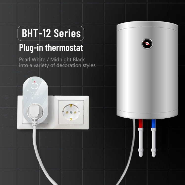 BHT12-E Plug-in LED Thermostat Without WiFi, EU Plug(Black) - Consumer Electronics by buy2fix | Online Shopping UK | buy2fix