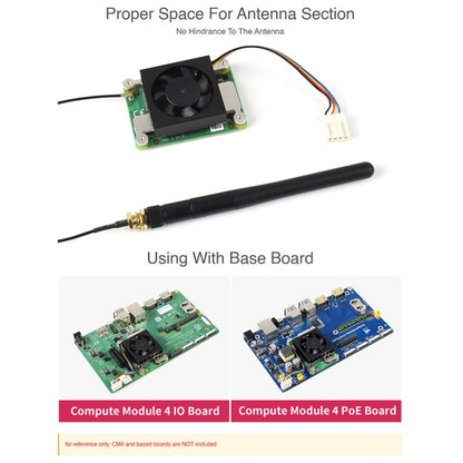 Waveshare Dedicated 3007 Cooling Fan for Raspberry Pi Compute Module 4 CM4, Power Supply:5V - Consumer Electronics by WAVESHARE | Online Shopping UK | buy2fix