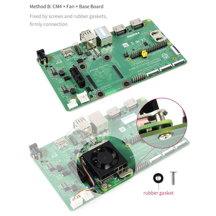 Waveshare Dedicated 3007 Cooling Fan for Raspberry Pi Compute Module 4 CM4, Power Supply:5V - Consumer Electronics by WAVESHARE | Online Shopping UK | buy2fix