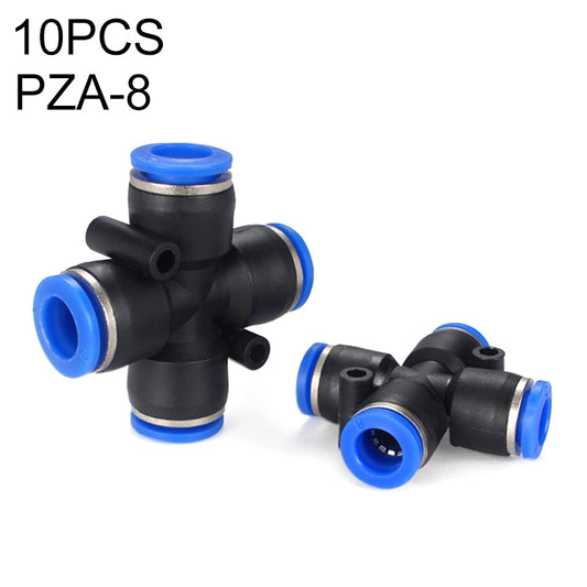 PZA-8 LAIZE 10pcs Plastic PZA Four-way Pneumatic Quick Fitting Connector -  by LAIZE | Online Shopping UK | buy2fix