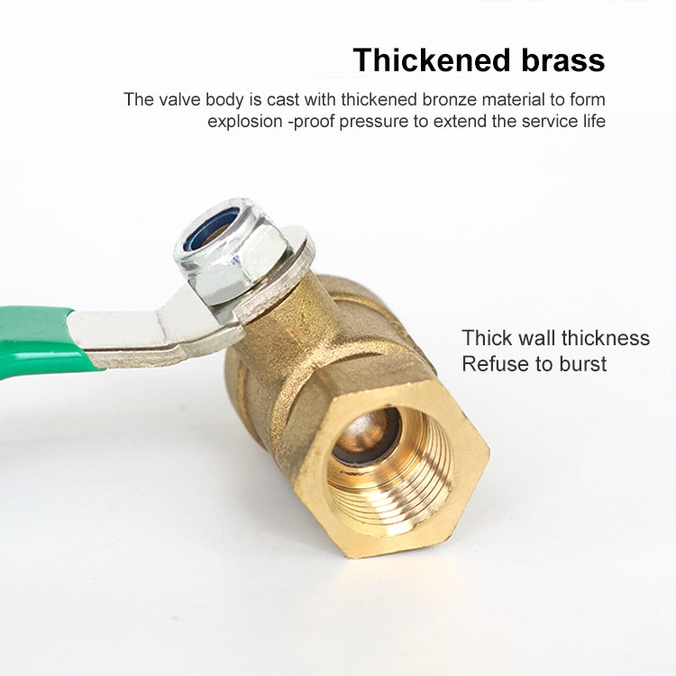 LAIZE Pneumatic Hose Connector Thickened Brass Ball Valve, Size:Double Inside 1 inch G1 -  by LAIZE | Online Shopping UK | buy2fix