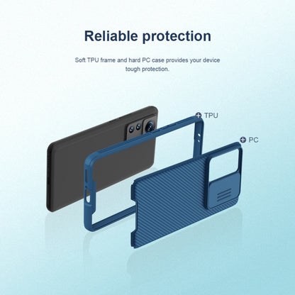 For Xiaomi 12T Pro NILLKIN CamShield Pro Series PC Full Coverage Phone Case(Blue) - Xiaomi Cases by NILLKIN | Online Shopping UK | buy2fix