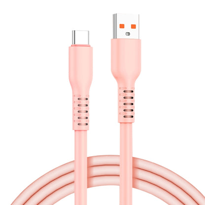 ADC-014 6A USB to USB-C/Type-C Liquid Silicone Data Cable, Length:0.5m(Pink) -  by buy2fix | Online Shopping UK | buy2fix