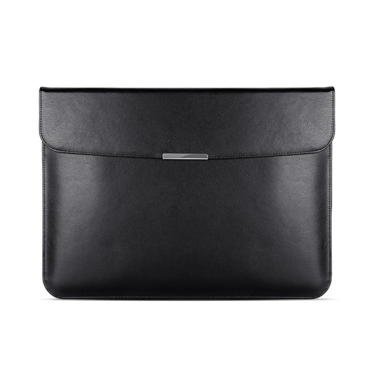 For 15 / 15.4 / 16 inch Laptop Ultra-thin Leather Laptop Sleeve(Black) - 15.6 - 17 inch by buy2fix | Online Shopping UK | buy2fix