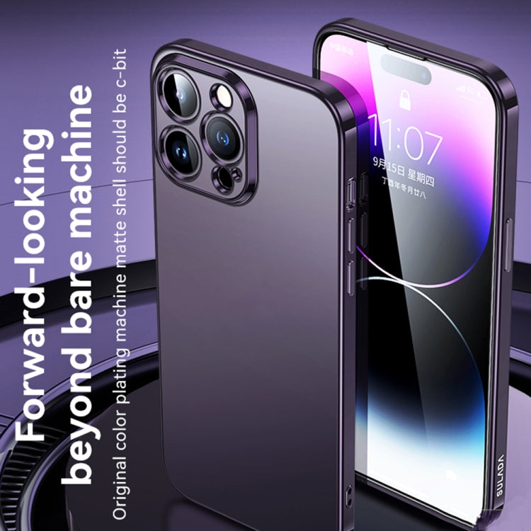 For iPhone 14 Pro Max SULADA Electroplating Frosted All-inclusive TPU Phone Case(Purple) - iPhone 14 Pro Max Cases by SULADA | Online Shopping UK | buy2fix