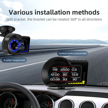 F15 Car High-definition LCD Instrument OBD+GPS HUD Head-up Display - In Car by buy2fix | Online Shopping UK | buy2fix