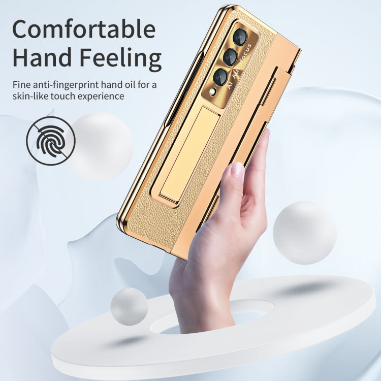 For Samsung Galaxy Z Fold4 Integrated Full Coverage Phone Case with Hinge(Gold+Gold) - Galaxy Z Fold4 5G Cases by buy2fix | Online Shopping UK | buy2fix