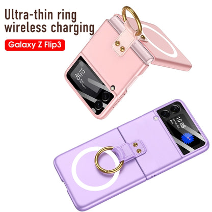 For Samsung Galaxy Z Flip3 5G GKK MagSafe Ultrathin Integrated Shockproof Phone Case with Ring Holder(Purple) - Galaxy Phone Cases by GKK | Online Shopping UK | buy2fix