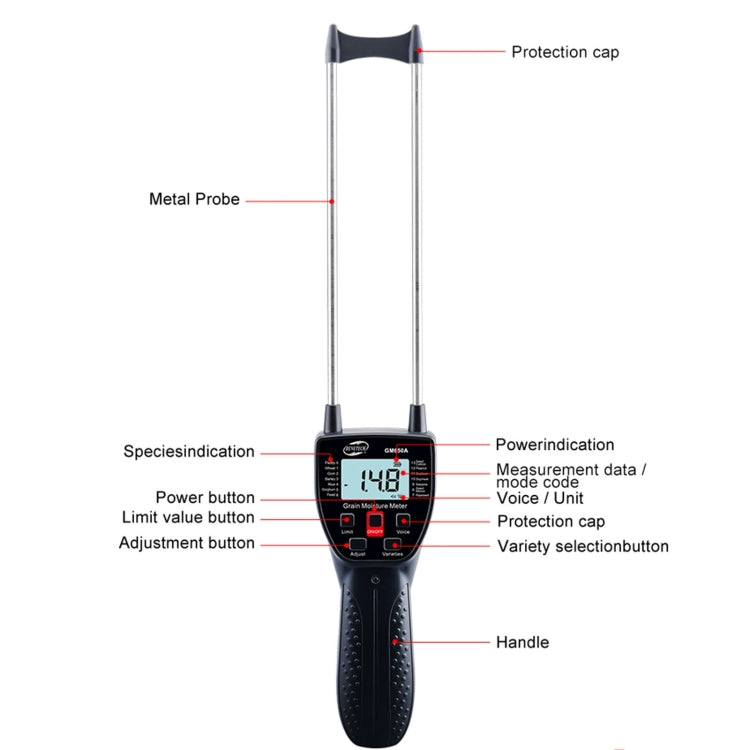 BENETECH GM650A Grain Moisture Meter, Battery Not Included - Consumer Electronics by BENETECH | Online Shopping UK | buy2fix