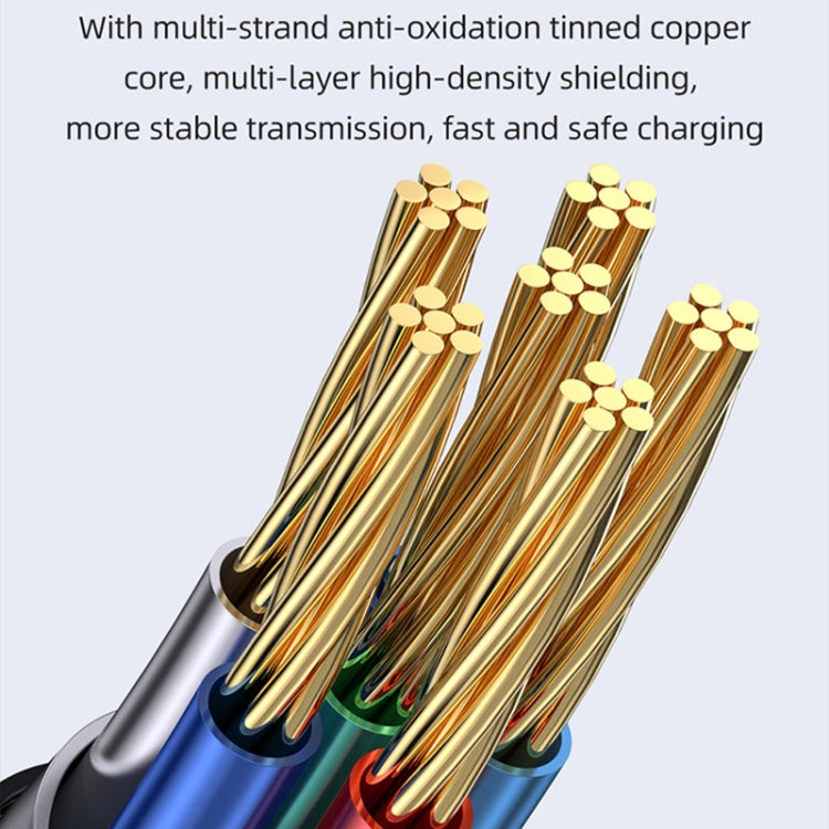 USAMS Type-C to Type-C PD100W Aluminum Alloy Transparent Digital Display Fast Charge Data Cable, Cable Length:1.2m(Purple) - USB-C & Type-C Cable by USAMS | Online Shopping UK | buy2fix