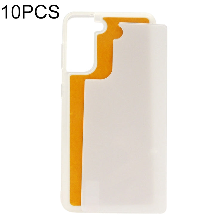 For Samsung Galaxy S21 5G 10pcs Thermal Transfer Glass Phone Case(White) - Galaxy S21 5G Cases by buy2fix | Online Shopping UK | buy2fix