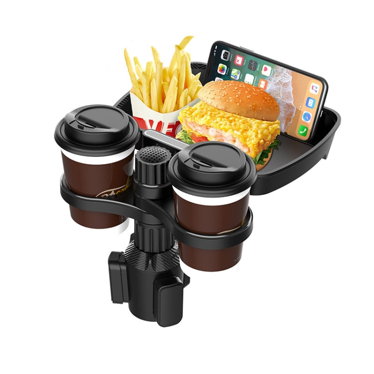 B09 Car Drink Water Cup Holder 360 Degree Rotating Dinner Plate(Black) - In Car by buy2fix | Online Shopping UK | buy2fix