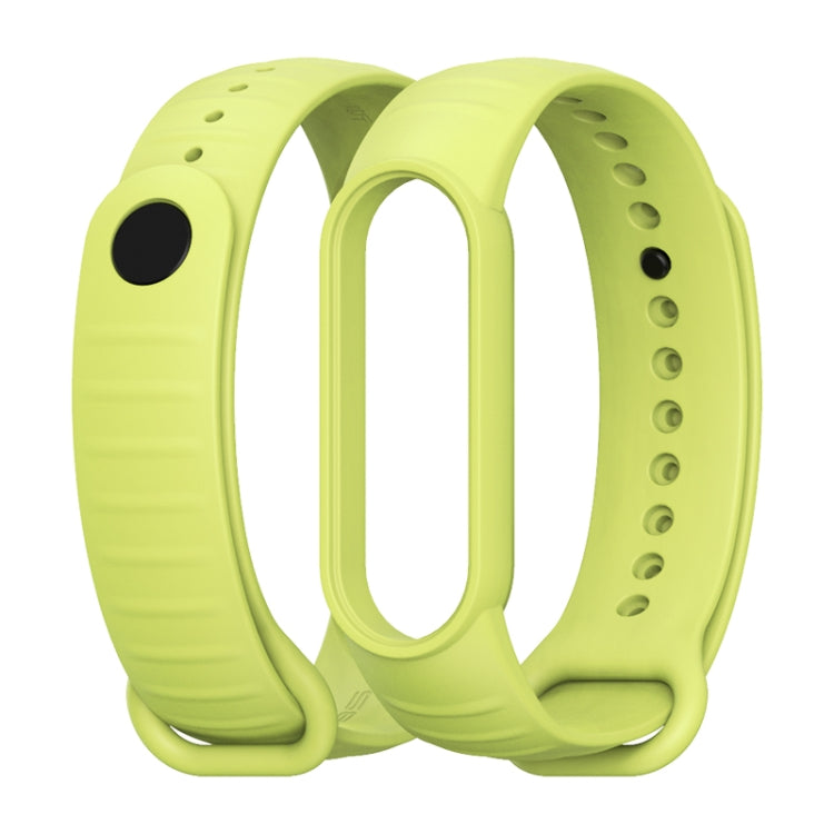 For Xiaomi Mi Band 7 / 6 / 5 MIJOBS Ripple Texture TPU Watch Band(Grass Green) - Watch Bands by MIJOBS | Online Shopping UK | buy2fix