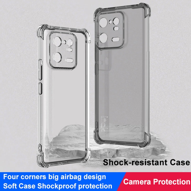 For Xiaomi 13 Pro 5G imak Shockproof Airbag TPU Phone Case(Transparent Black) - 13 Pro Cases by imak | Online Shopping UK | buy2fix