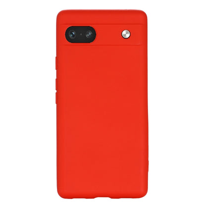 For Google Pixel 7a Pure Color Liquid Silicone Shockproof Phone Case(Red) - Google Cases by buy2fix | Online Shopping UK | buy2fix