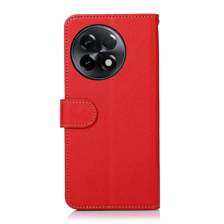 For OnePlus Ace 2 5G / 11R 5G KHAZNEH Litchi Texture Leather RFID Phone Case(Red) - OnePlus Cases by buy2fix | Online Shopping UK | buy2fix