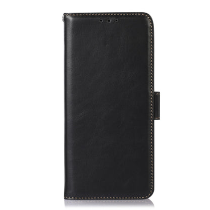 For OnePlus Ace 2 5G Crazy Horse Top Layer Cowhide Leather Phone Case(Black) - OnePlus Cases by buy2fix | Online Shopping UK | buy2fix