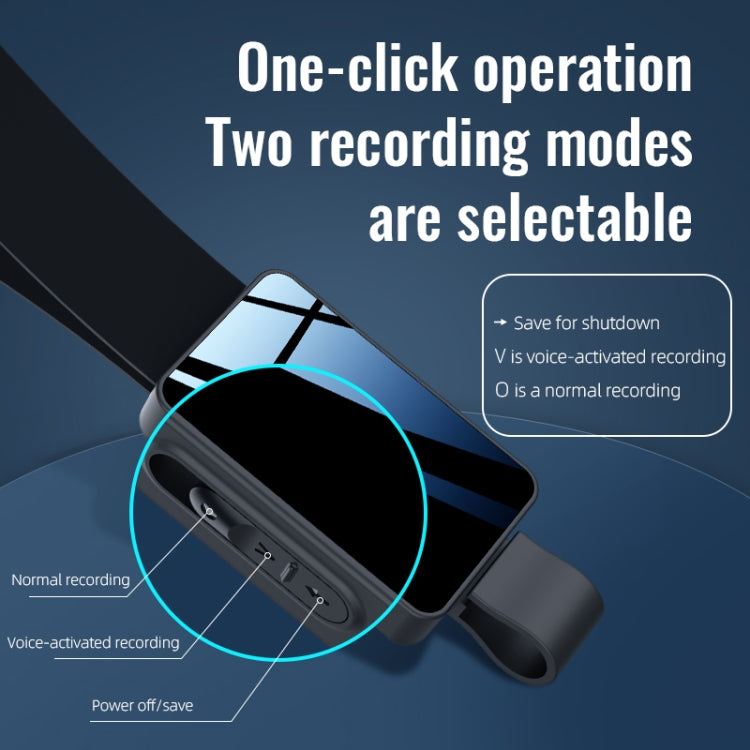 JNN K5 Dual Recording Mode Voice Recorder with Lanyard, Capacity:64GB(Grey) - Security by JNN | Online Shopping UK | buy2fix