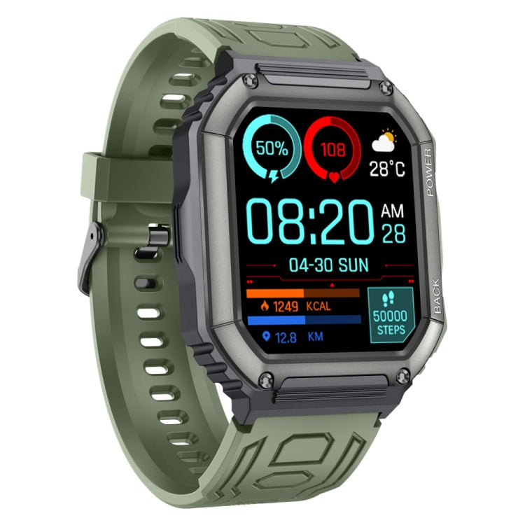 K6 1.8 inch IP67 Waterproof Smart Watch, Support Heart Rate / Sleep Monitoring(Green) - Smart Wear by buy2fix | Online Shopping UK | buy2fix