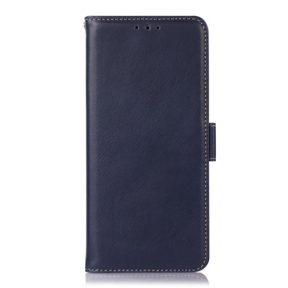 For Sony Xperia 1 V Crazy Horse Top Layer Cowhide Leather Phone Case(Blue) - Sony Cases by buy2fix | Online Shopping UK | buy2fix