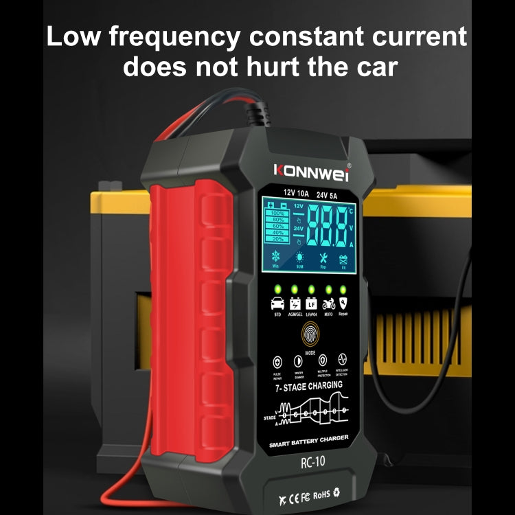 KONNWEI CR-10 2 inch Car Battery Charger Battery Pulse Repair Tool, Plug Type:US Plug - In Car by KONNWEI | Online Shopping UK | buy2fix