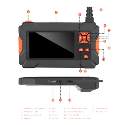 P130 14mm 4.3 inch Single Camera with Screen Endoscope, Length:2m - Consumer Electronics by buy2fix | Online Shopping UK | buy2fix