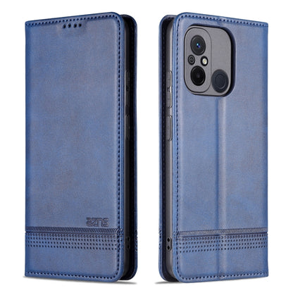 For Xiaomi Redmi 12C / Redmi 11A / Poco C55 AZNS Magnetic Calf Texture Flip Leather Phone Case(Dark Blue) - Xiaomi Cases by AZNS | Online Shopping UK | buy2fix