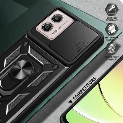 For Motorola Moto G53 / G13 / G23 5G Sliding Camera Cover Design TPU+PC Phone Case(Green) - Motorola Cases by buy2fix | Online Shopping UK | buy2fix