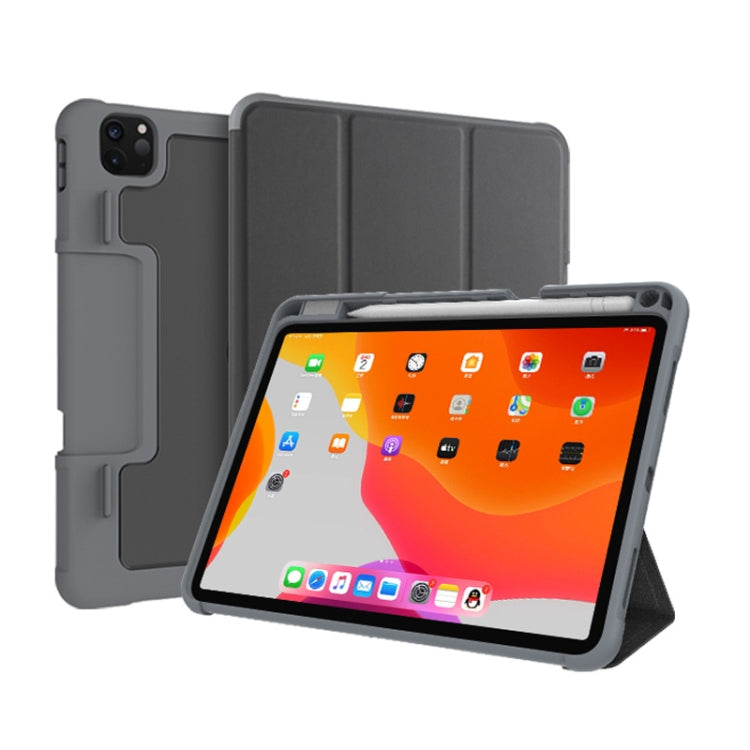 For iPad Pro 11 2022 / 2021 / 2020 Mutural Horizontal Flip Leather Tablet Case with Holder & Pen Slot(Black) - iPad Pro 11 (2022/2021) Cases by Mutural | Online Shopping UK | buy2fix