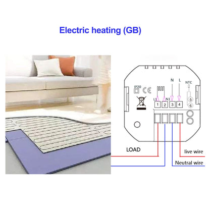 BHT-2002GBLM 220V Smart Home Heating Thermostat Electric Heating WiFi Thermostat with External Sensor Wire(White) - Consumer Electronics by buy2fix | Online Shopping UK | buy2fix