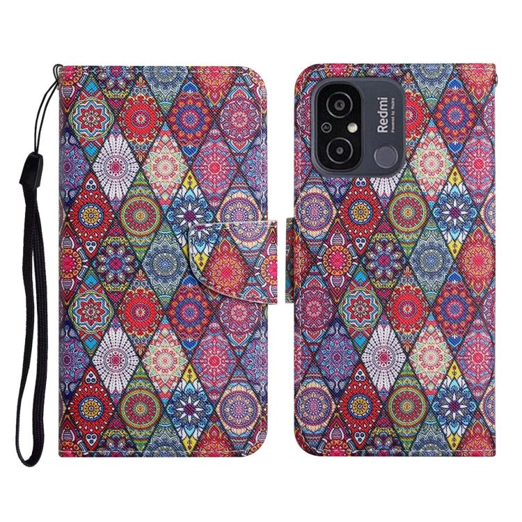 For Xiaomi Redmi 12C Colored Drawing Pattern Flip Leather Phone Case(Diamond Kaleidoscope) - Xiaomi Cases by buy2fix | Online Shopping UK | buy2fix