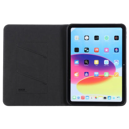 For iPad 10th Gen 10.9 2022 GEBEI Silk Texture Flip Tablet Leather Case(Black) - iPad 10th Gen 10.9 Cases by GEBEI | Online Shopping UK | buy2fix