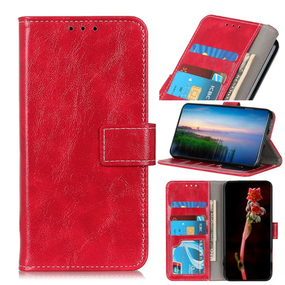 For Nokia C32 4G Retro Crazy Horse Texture Leather Phone Case(Red) - Nokia Cases by buy2fix | Online Shopping UK | buy2fix