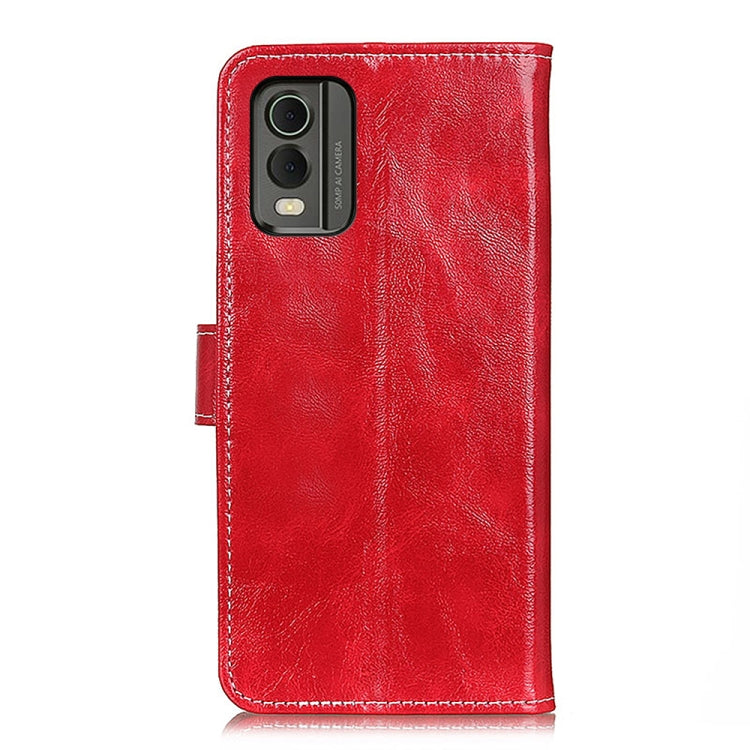 For Nokia C32 4G Retro Crazy Horse Texture Leather Phone Case(Red) - Nokia Cases by buy2fix | Online Shopping UK | buy2fix