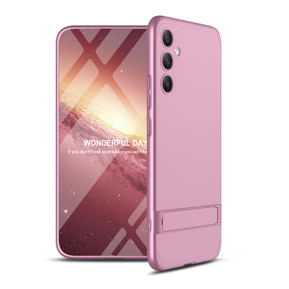 For Samsung Galaxy A34 5G GKK Three Stage Splicing Full Coverage PC Phone Case with Stand(Rose Gold) - Galaxy Phone Cases by GKK | Online Shopping UK | buy2fix