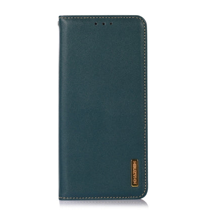 For Nokia C12 4G KHAZNEH Nappa Top Layer Cowhide Leather Phone Case(Green) - Nokia Cases by buy2fix | Online Shopping UK | buy2fix