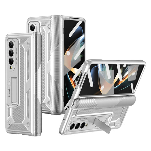 For Samsung Galaxy Z Fold2 5G integrated Shockproof Phone Case with Hinge(Silver) - Galaxy Phone Cases by buy2fix | Online Shopping UK | buy2fix