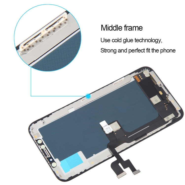 Soft OLED LCD Screen For iPhone XS with Digitizer Full Assembly -  by buy2fix | Online Shopping UK | buy2fix