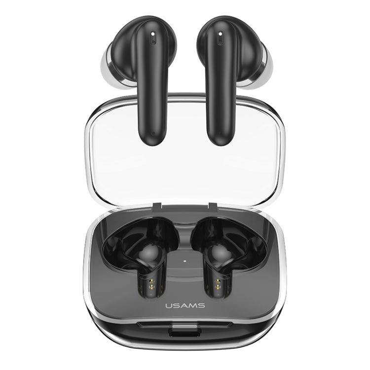 USAMS BE16 Ice Tray Series Transparent TWS In-Ear Wireless Bluetooth Earphone(Black) - TWS Earphone by USAMS | Online Shopping UK | buy2fix