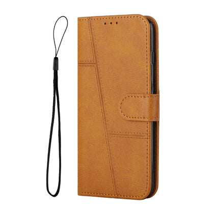 For Xiaomi Redmi Note 12 4G Global Stitching Calf Texture Buckle Leather Phone Case(Yellow) - Note 12 Cases by buy2fix | Online Shopping UK | buy2fix