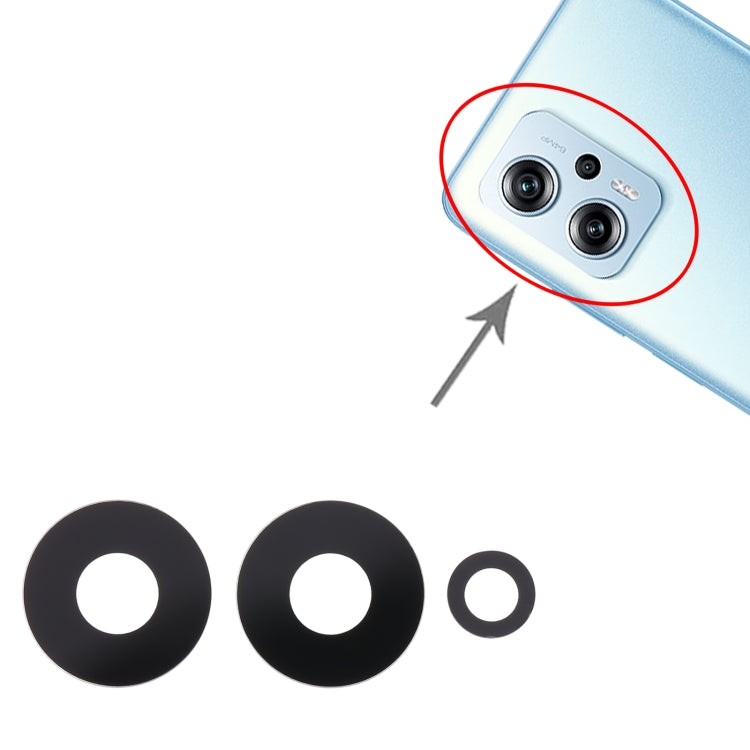 For Xiaomi Redmi K50i 10pcs Back Camera Lens - Camera by buy2fix | Online Shopping UK | buy2fix