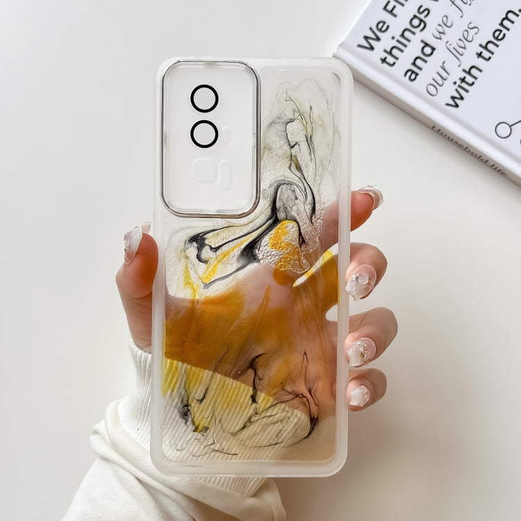 For Xiaomi Redmi K60 Oil Painting Electroplating TPU Phone Case(White) - Redmi K60 Cases by buy2fix | Online Shopping UK | buy2fix